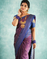 Purple Jacquard Silk Saree | Ethnic Wear for Women