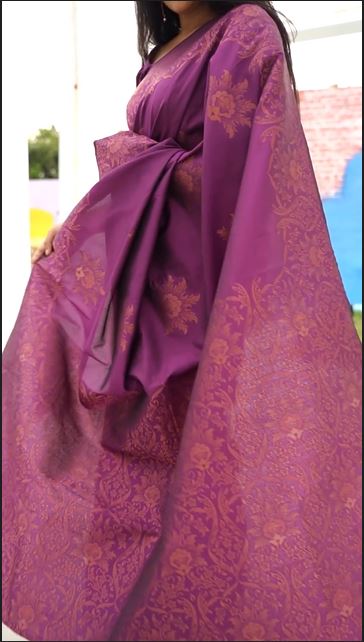 Purple Jacquard Silk Saree | Ethnic Wear for Women