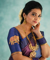Purple Jacquard Silk Saree | Ethnic Wear for Women
