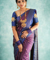 Purple Jacquard Silk Saree | Ethnic Wear for Women