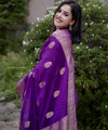 Purple Jacquard Silk Saree | Festival & Ceremony Wear