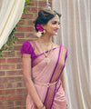 Purple Jacquard Silk Saree | Festive & Party Wear