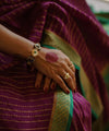 Purple Jacquard Silk Saree | Rich Zari Border Saree