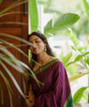 Purple Jacquard Silk Saree | Rich Zari Border Saree