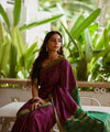 Purple Jacquard Silk Saree | Rich Zari Border Saree