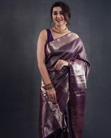 Purple Jacquard Silk Saree | Traditional Wedding Wear