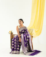 Purple Jacquard Silk Saree | Traditional Wedding Wear