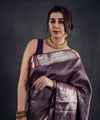 Purple Jacquard Silk Saree | Traditional Wedding Wear