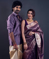 Purple Jacquard Silk Saree | Traditional Wedding Wear