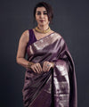 Purple Jacquard Silk Saree | Traditional Wedding Wear