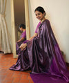 Purple Jacquard Silk Saree | Traditional Wedding Wear