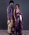 Purple Jacquard Silk Saree | Traditional Wedding Wear