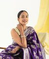 Purple Jacquard Silk Saree | Traditional Wedding Wear