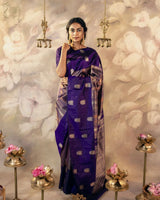 Purple Jacquard Silk Saree | Wedding & Festive Wear