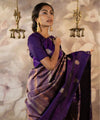 Purple Jacquard Silk Saree | Wedding & Festive Wear
