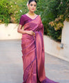 Purple Jacquard Silk Saree | Wedding & Reception Wear