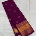 Purple Kanjivaram Silk Saree | Bridal & Festive Wear