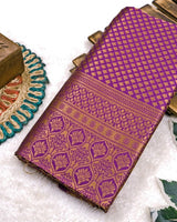 Purple Kanjivaram Silk Saree | Bridal & Festive Wear