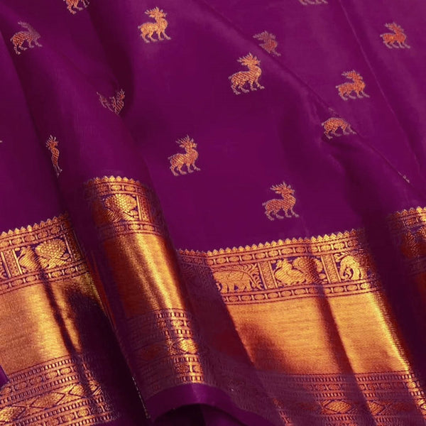 Purple Kanjivaram Silk Saree | Bridal & Festive Wear