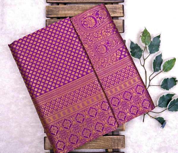 Purple Kanjivaram Silk Saree | Bridal & Festive Wear
