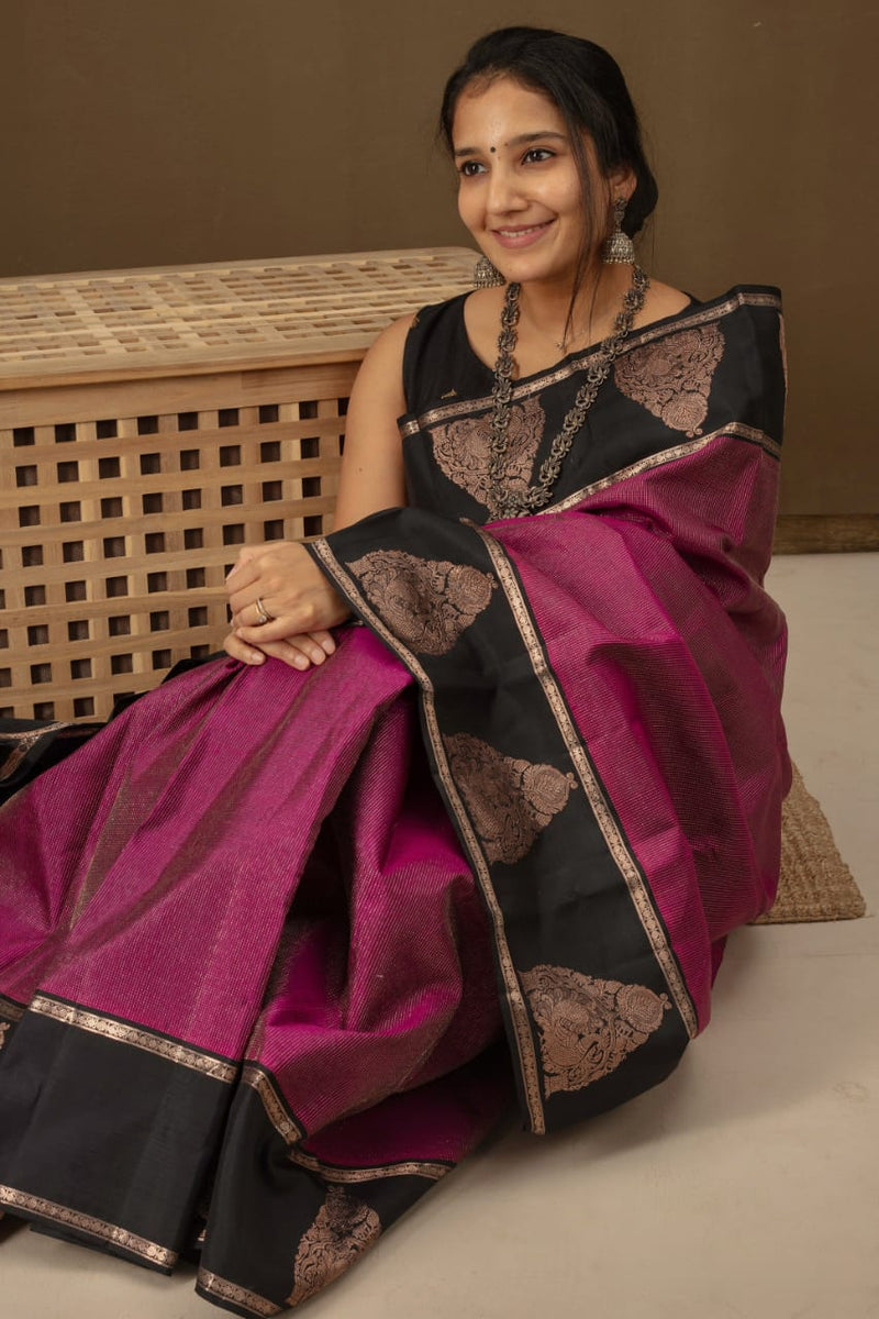 Purple Kanjivaram Silk Saree | Ethnic Wear for Women