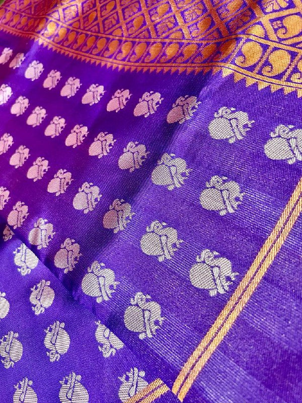 Purple Kanjivaram Silk Saree | Festival & Ceremony Wear