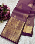 Purple Kanjivaram Silk Saree | Festive & Party Wear