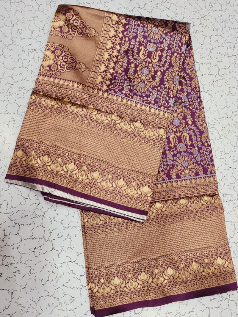 Purple Kanjivaram Silk Saree | Festive & Party Wear
