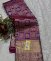 Purple Kanjivaram Silk Saree | Festive & Party Wear