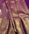 Purple Kanjivaram Silk Saree | Festive & Party Wear