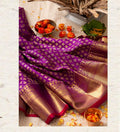 Purple Kanjivaram Silk Saree | Traditional Wedding Wear