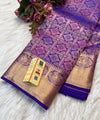 Purple Kanjivaram Silk Saree | Traditional Wedding Wear