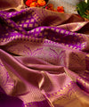 Purple Kanjivaram Silk Saree | Traditional Wedding Wear