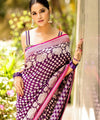 Purple Kanjivaram Silk Saree | Traditional Zari Weave