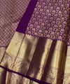 Purple Kanjivaram Silk Saree | Traditional Zari Weave