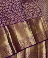 Purple Kanjivaram Silk Saree | Traditional Zari Weave