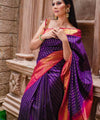Purple Kanjivaram Silk Saree | Traditional Zari Weave