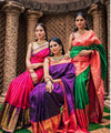 Purple Kanjivaram Silk Saree | Traditional Zari Weave