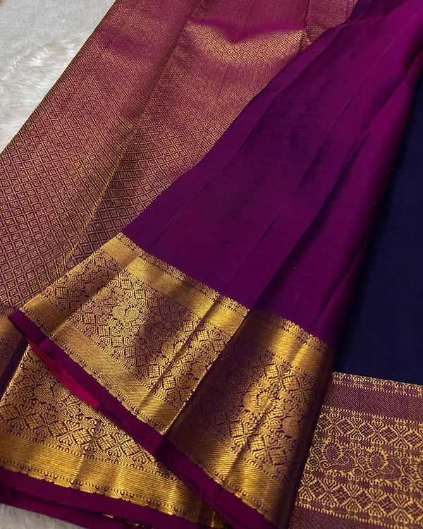 Purple Kanjivaram Silk Saree | Wedding & Festive Wear