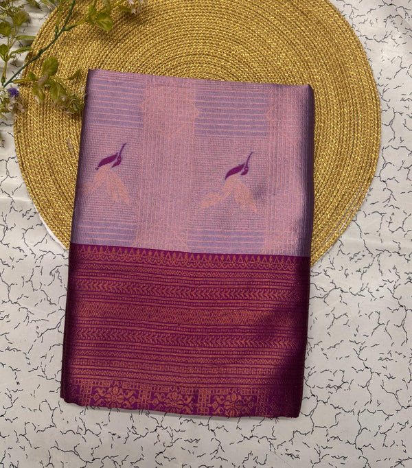 Purple Kanjivaram Silk Saree | Wedding & Festive Wear