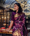 Purple Kanjivaram Silk Saree | Wedding & Festive Wear