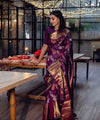 Purple Kanjivaram Silk Saree | Wedding & Festive Wear