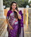 Purple Kanjivaram Silk Saree | Wedding & Reception Wear