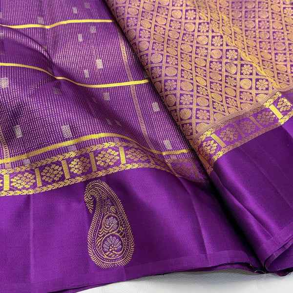 Purple Kanjivaram Silk Saree | Wedding & Reception Wear