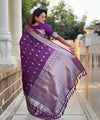 Purple Kanjivaram Silk Saree | Wedding & Reception Wear