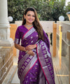 Purple Kanjivaram Silk Saree | Wedding & Reception Wear
