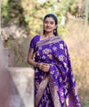 Purple Paithani Silk Saree | Ethnic Wear for Women