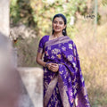 Purple Paithani Silk Saree | Ethnic Wear for Women