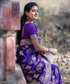 Purple Paithani Silk Saree | Ethnic Wear for Women