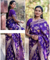 Purple Paithani Silk Saree | Ethnic Wear for Women
